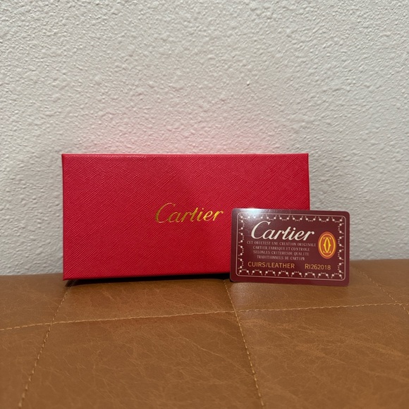 BRAND NEW: Cartier Gold Frame Pink Gradient Rimless Sunglasses - Picture 3 of 3